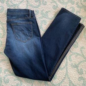 Driftwood Audrey Embroidered Dark Wash Mid Rise Jeans